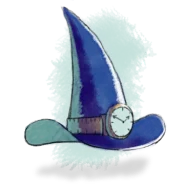 Ilustração chapeu na cor azul