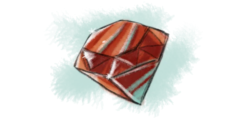 Ilustración de una piedra de rubí
