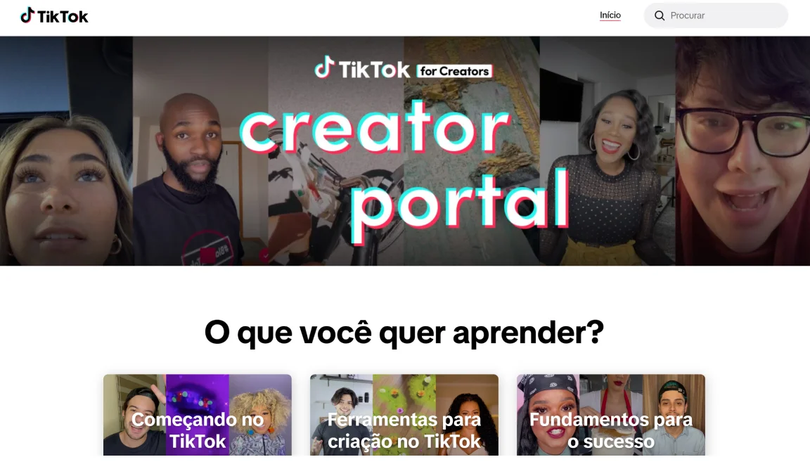 Print of the TikTok Creator Portal Platform