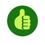 Illustration of a positive thumbs-up