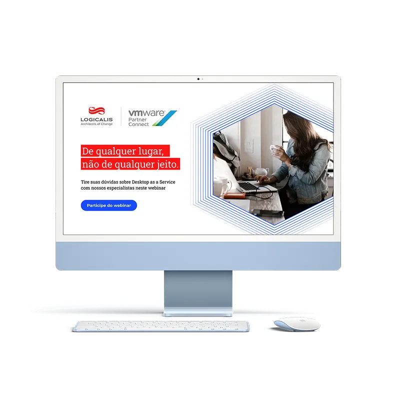 Computer with the campaign landing page open