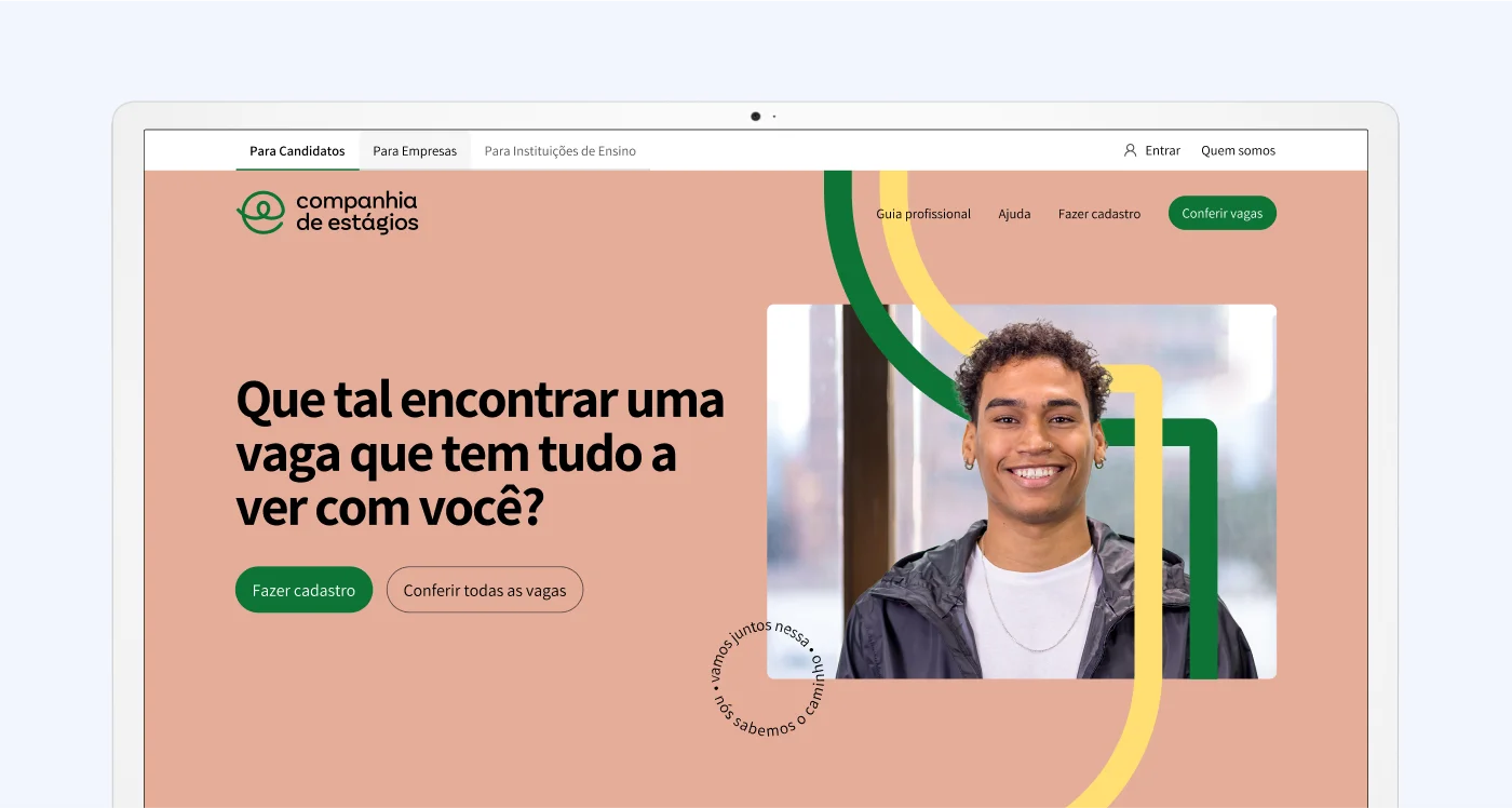 Site da Companhia de Estágios