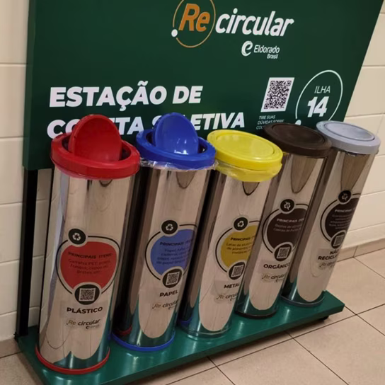 Photo of customized waste bins