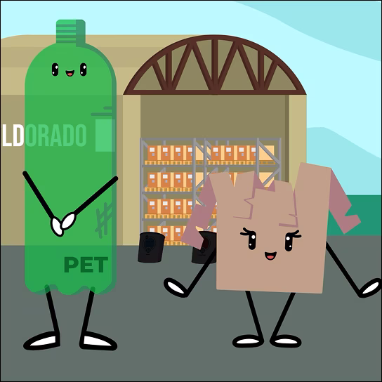 Illustration of recyclable materials