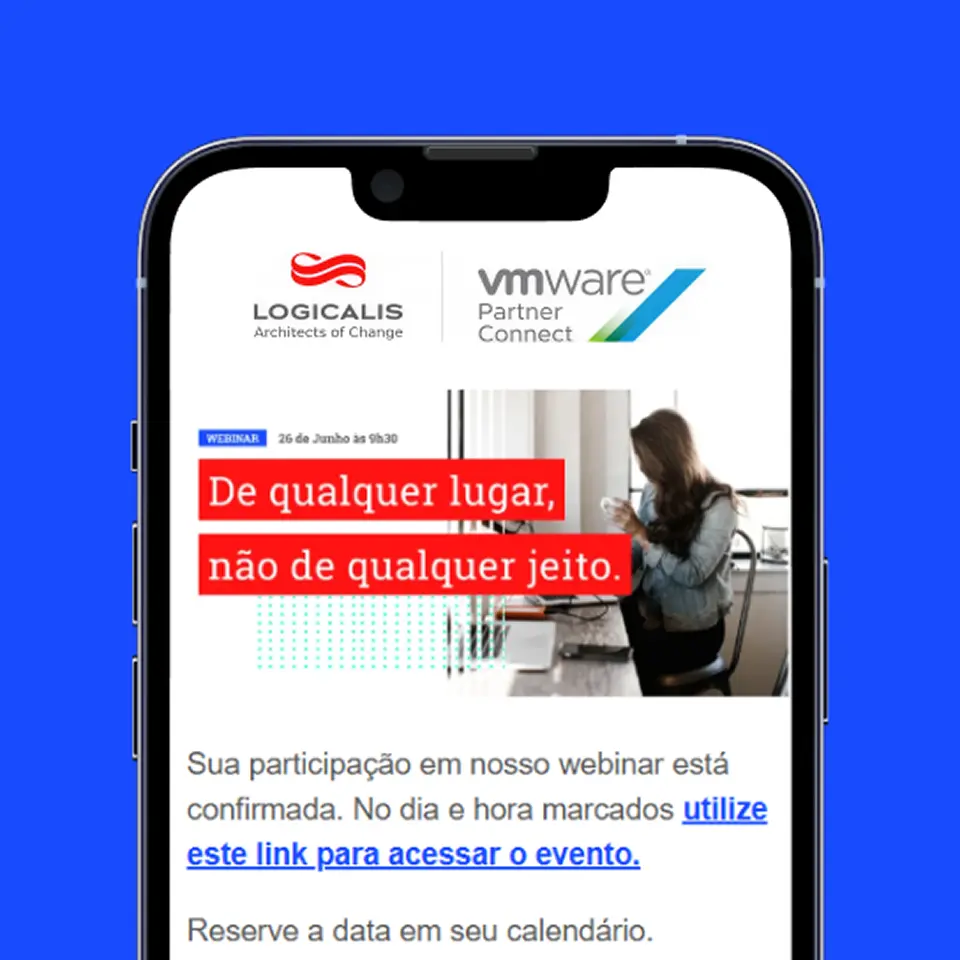 Mobile phone with the campaign landing page open